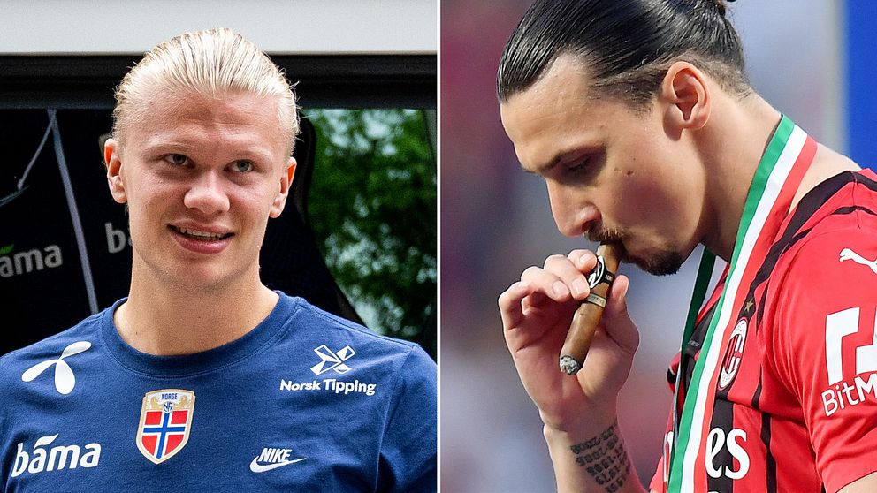 Erling Haaland och Zlatan Ibrahimovic.