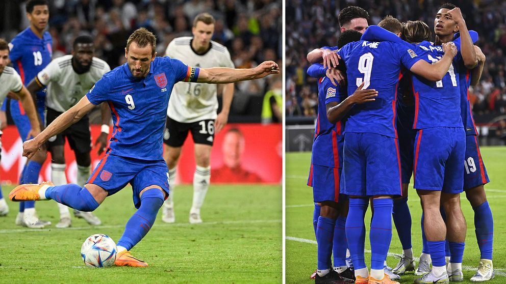 Harry Kane ordnade en poäng mot Tyskland efter att ha kvitterat på straff.