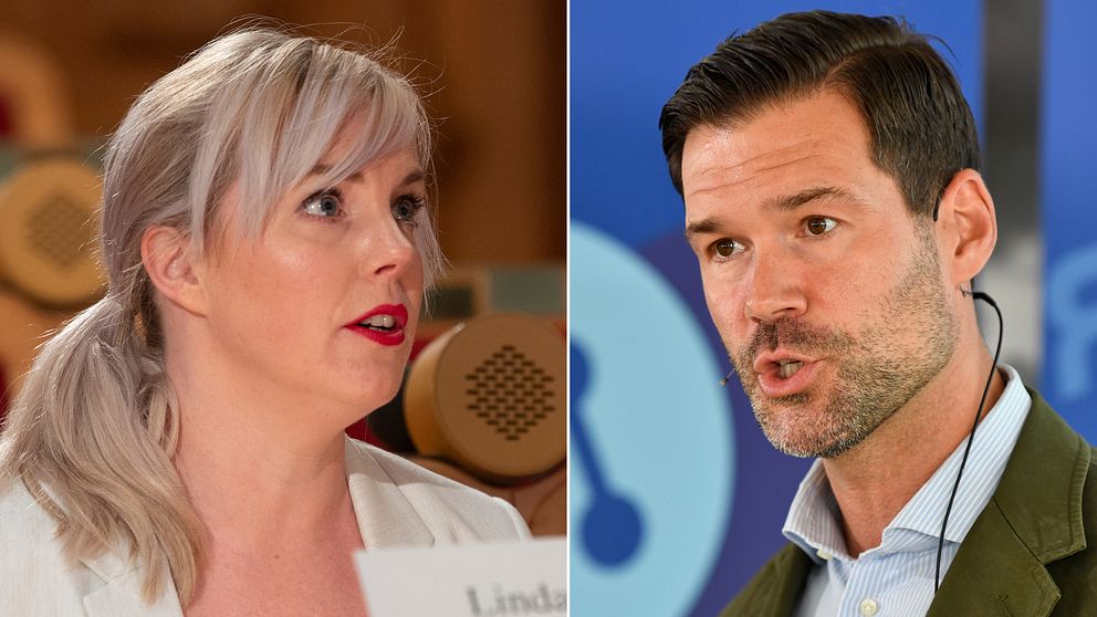 Vänsterpartiets Linda Snecker och Johan Forssell, rättspolitisk talesperson för Moderaterna, har helt olika syn på ungdomsbrottsligheten.