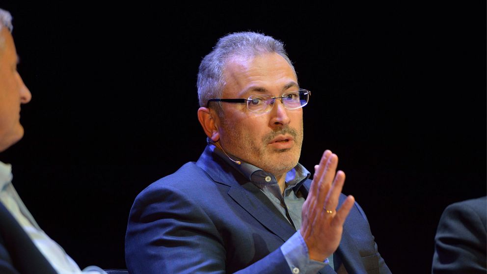 Michail Chodorkovskij. Bilden är tagen i samband med hans besök i Stockholm 2015.