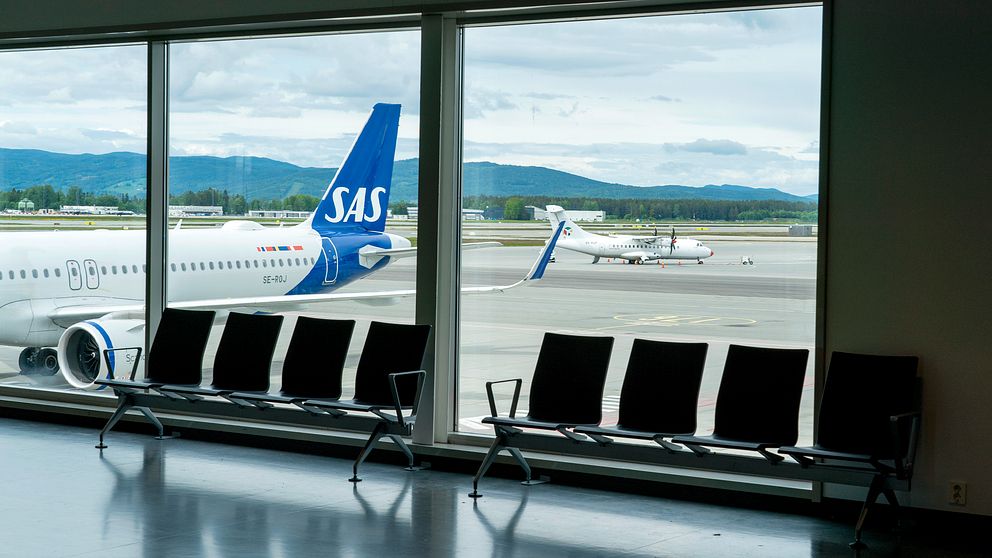 Norska flygplatsen Gardermoen nära Oslo.