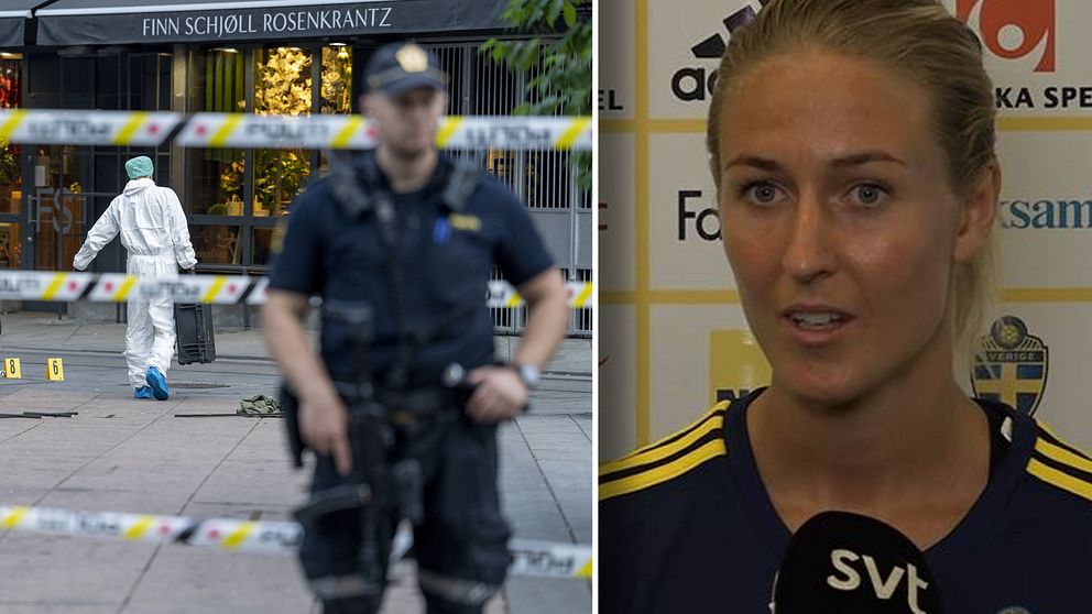 Landslagets Emma Kullberg var omskakad efter det misstänkta terrordådet i Oslo i natt.