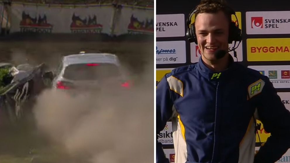 Rallyföraren Isac Nordström vann under SM-veckan, trots kraschen.