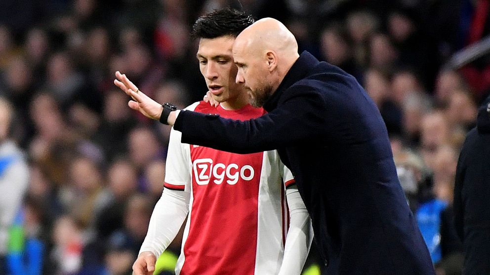 Lisandro Martinez och Erik ten Hag.