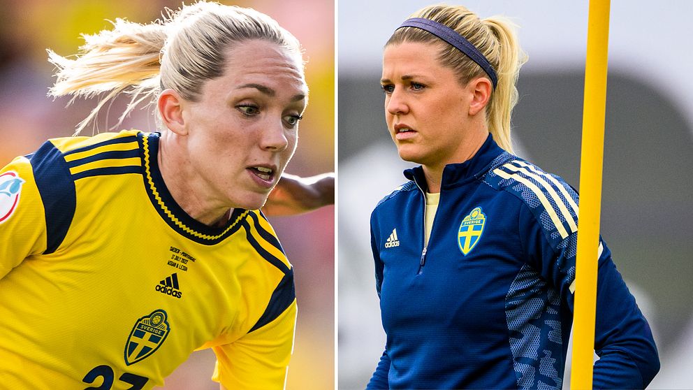 Elin Rubensson och Olivia Schough saknas mot England.