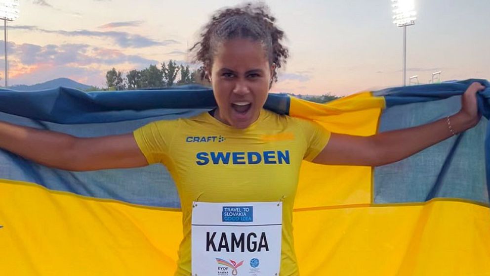 Patricia Kamga stod för nytt personligt rekord när guldet bärgades.