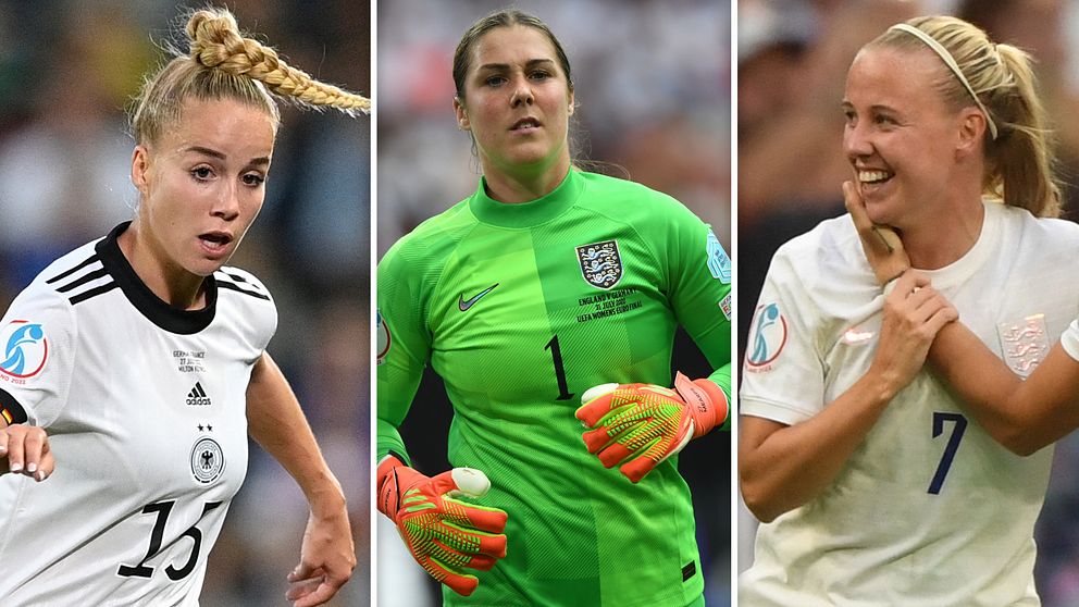 Giulia Gwinn, Mary Earps och Beth Mead är tre av spelarna som tog plats i Uefas EM-elva.