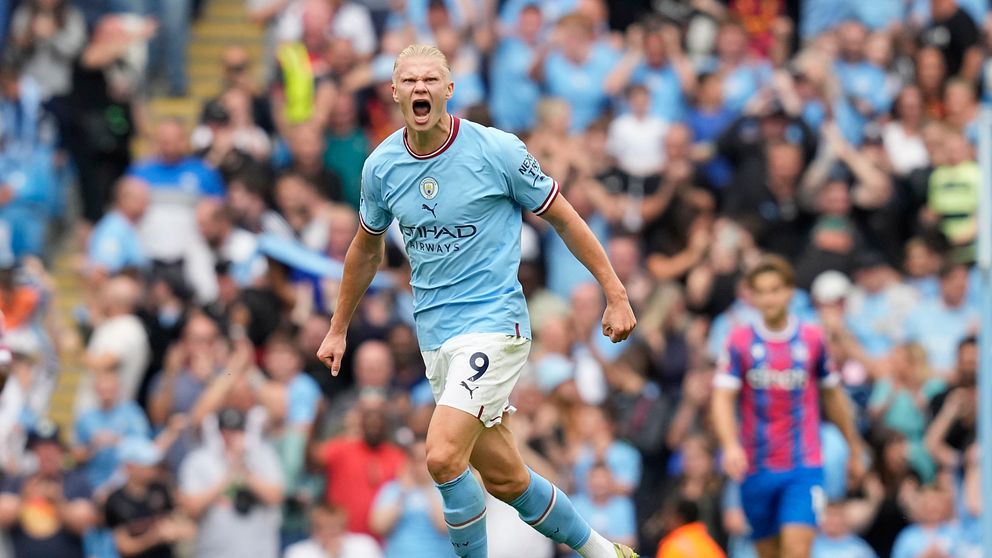 Erling Braut Haaland gjorde hattrick mot Crystal Palace.