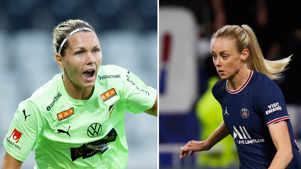 Landslagskamraterna Jennifer Falk (Häcken) och Amanda Ilestedt (PSG) möts i CL-kvalet.