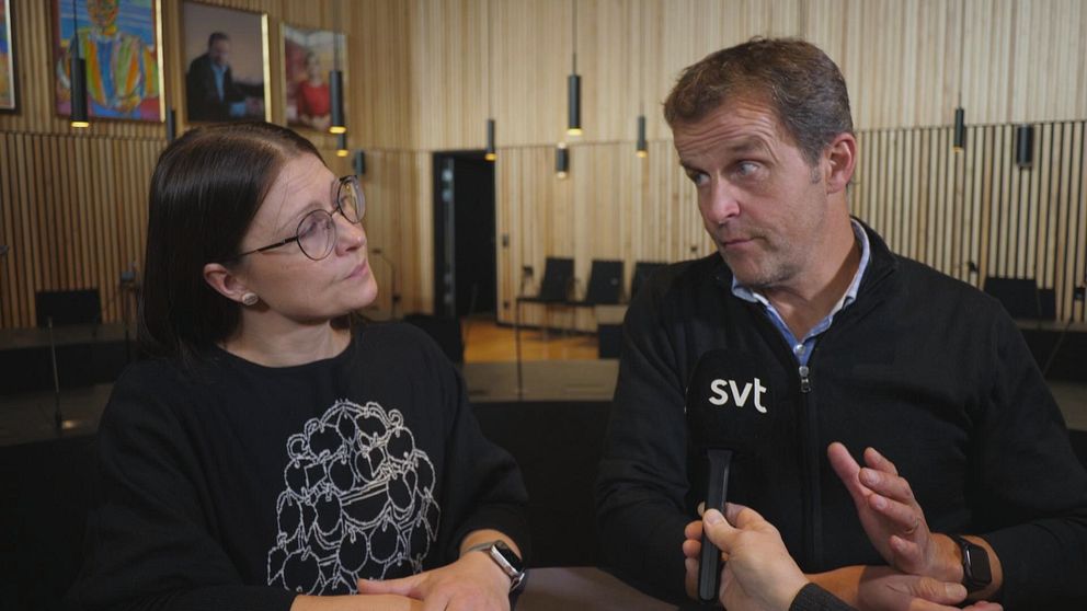 Se debatten mellan Åsa Larsson Blind (Samelistan) och kommunalrådet Gunnar Celberg (C).
