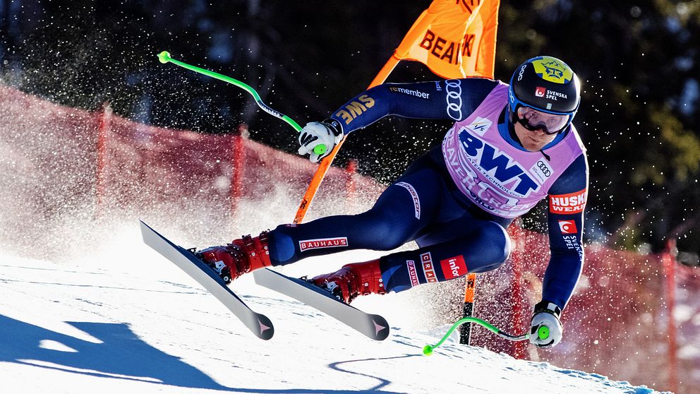 Felix Monsén under en träning i Beaver Creek i december 2021.