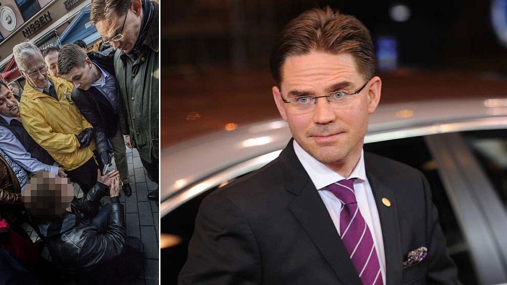 Knivmannen sekunderna efter attacken mot finske statsministern