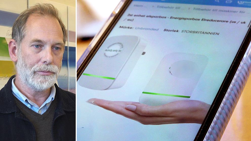Starta klippet för att se Per Samuelsson vid Elsäkerhetsverket förklara varför energisparboxarna egentligen inte hjälper ett hushåll att spara pengar.