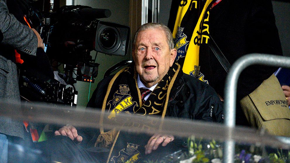 Lennart Johansson under AIK:s match borta mot Kalmar där SM-guldet 2018 säkrades. Arkivbild.