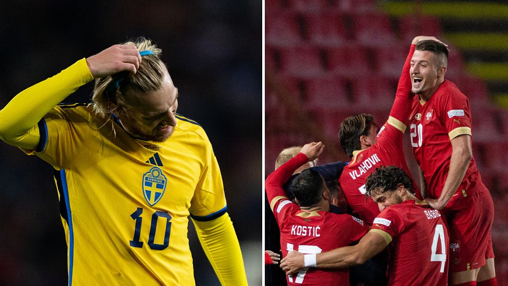 Emil Forsberg efter Sveriges förlust.