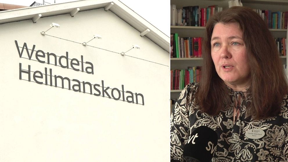Wendela Hellmanskolan i Härnösand och rektorn Camilla Söderback.