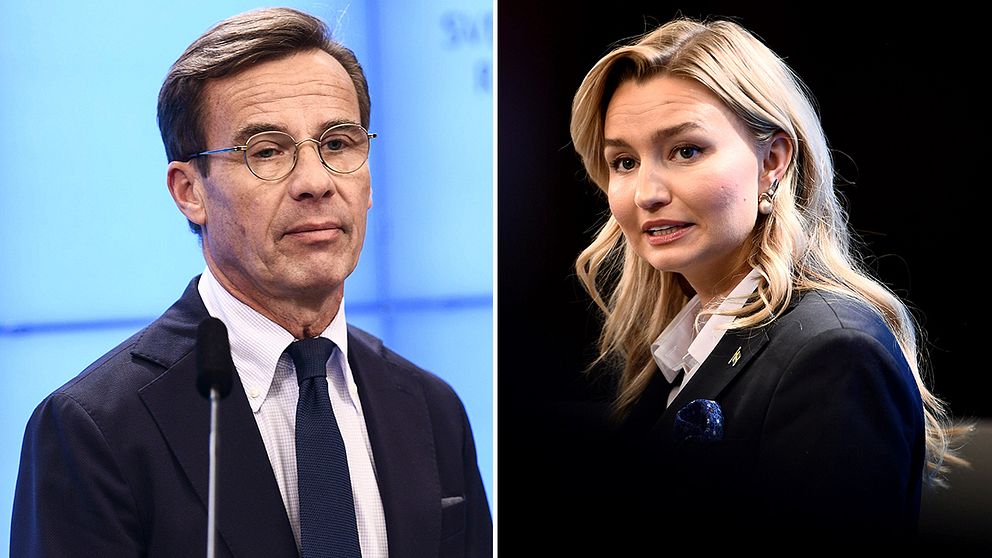 Moderaternas partiledare Ulf Kristersson, Kristedemokraterans partiledare Ebba Busch.