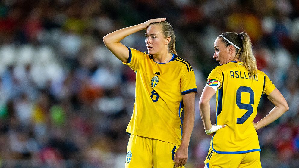 Magdalena Eriksson och Kosovare Asllani.