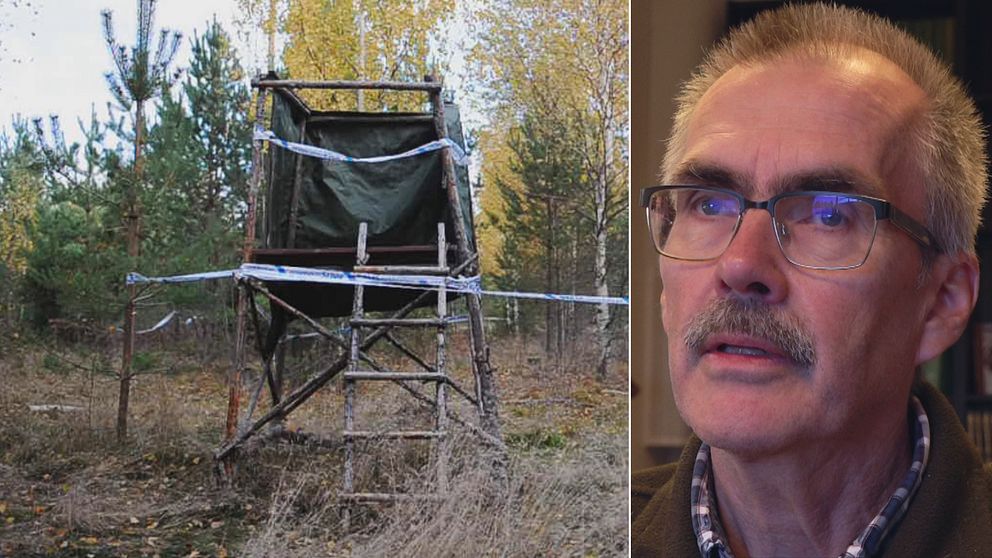 ett jakttorn, samt Hans Johansson, konsulent på Jägareförbundet i Dalarna