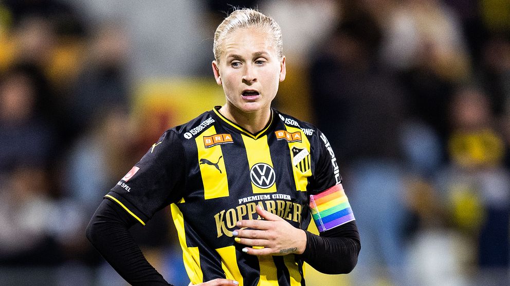 Filippa Curmark under Häckens Champions League-match mot PSG.