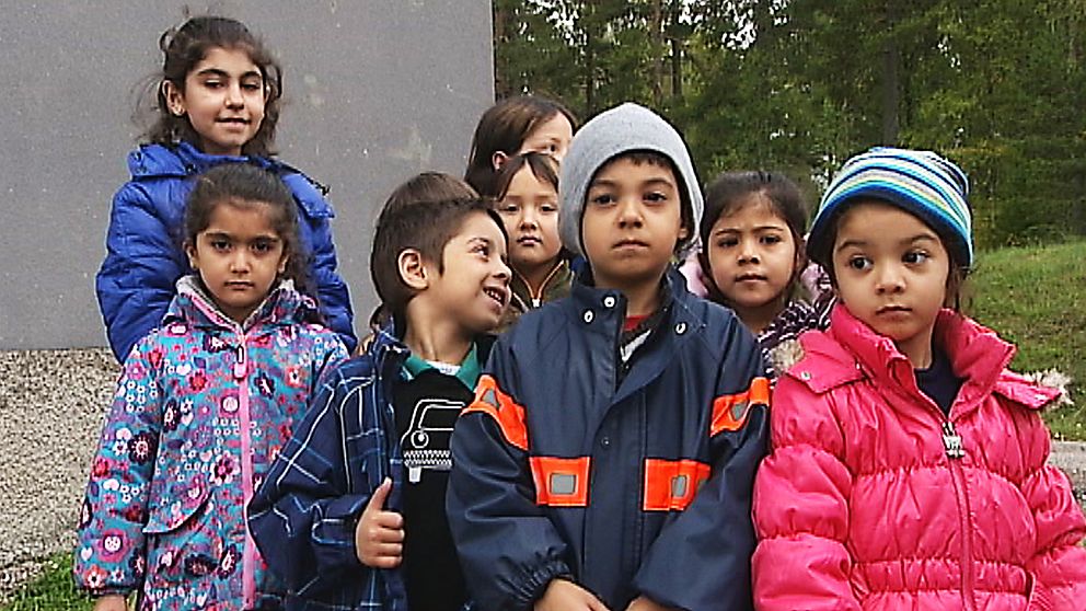 Många asylsökande barn i Fredriksberg.