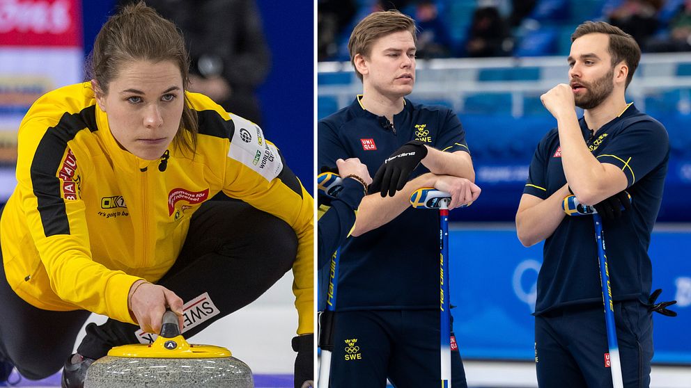 Två decimerade svenska lag inför curling-EM.