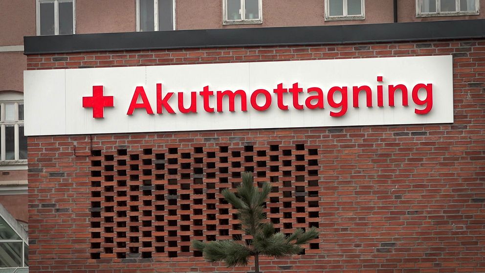 Skylt som sitter vid akutmottagningen