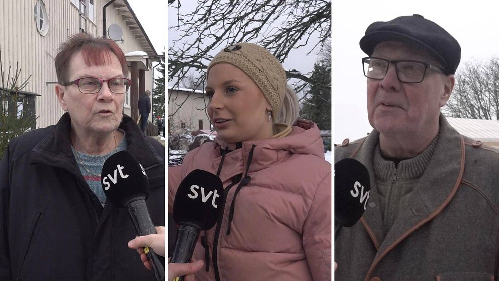 Tre Skinnskattebergsbor kommenterar att de är en av få kommuner där Sverigedemokraterna och Centerpartiet styr ihop.