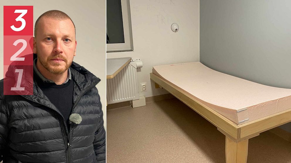 Stigbys nya säkerhetssamordnare Andeas Söderkvist och ett bostadsrum på ungdomshemmet på Visingsö.