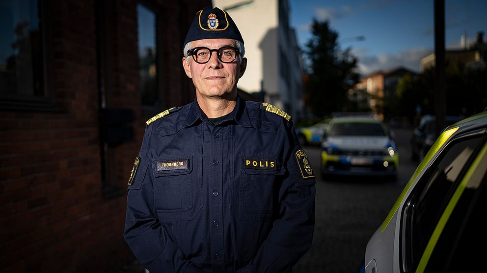 Rikspolischef Anders Thornberg fotograferad i samband med en pressträff på polishuset i Lund på måndagen efter ett besök i polisområde Södra Skåne.