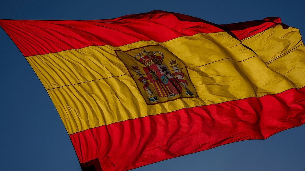 Bild på Spaniens flagga i stort format.