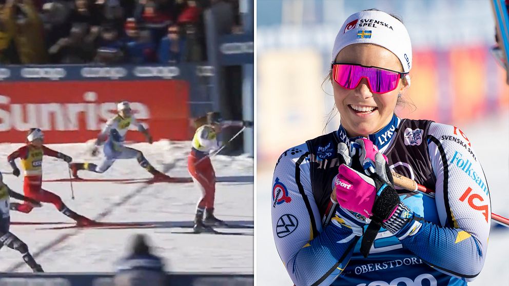 Johanna Hagström slutade trea i Davos.