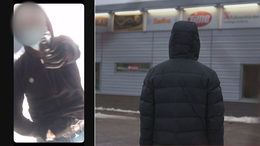 Bilden till vänster är hämtad från ett förundersökningsprotokoll av en gängkriminell man. Bilden till höger är en arrangerad bild som ska illustrera Mohammed.