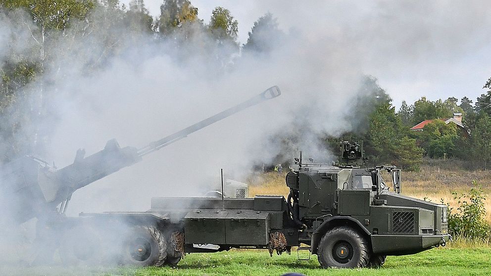 Försvaret övade med artillerisystemet Archer under försvarsövningen Aurora 2017.