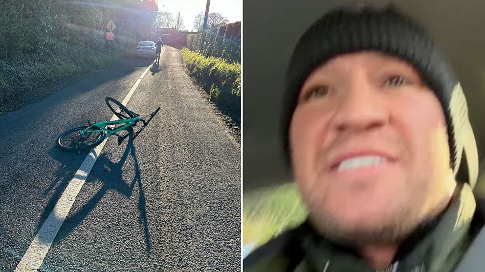 Connor McGregor blev påkörd under cykeltur