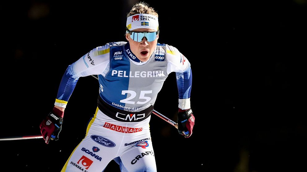 Jonna Sundling körde sista sträckan för Sveriges förstalag i Toblach.