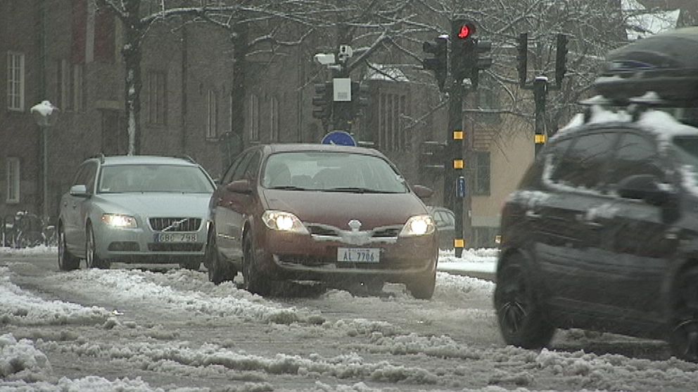 Snöblask i Stockholm den 14 april.