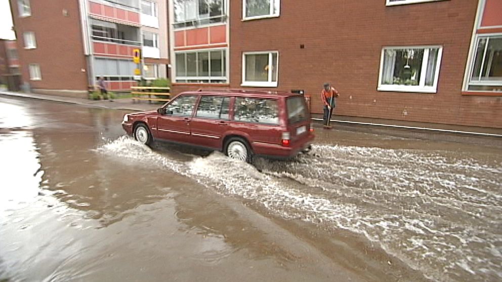 Översvämning i Falun den 13 juni.
