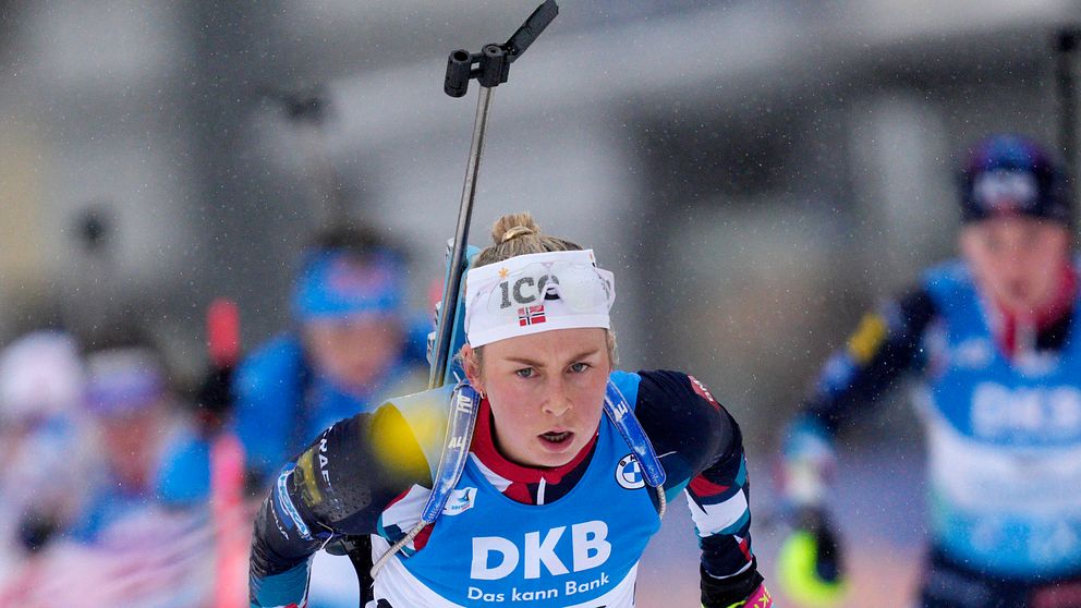 Skidskytte Ingrid Landmark Tandrevold ångrar förbjudna ordet i norsk tv SVT Sport