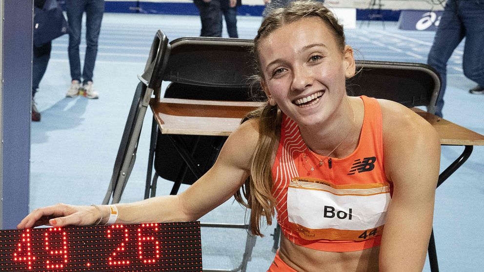 Femke Bol sprang tidernas snabbaste 400 meters-lopp: 49,26.