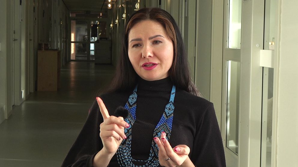Den ukrainska psykologen Lina Anychehenko forskare i dag på Lule tekniska universitet.