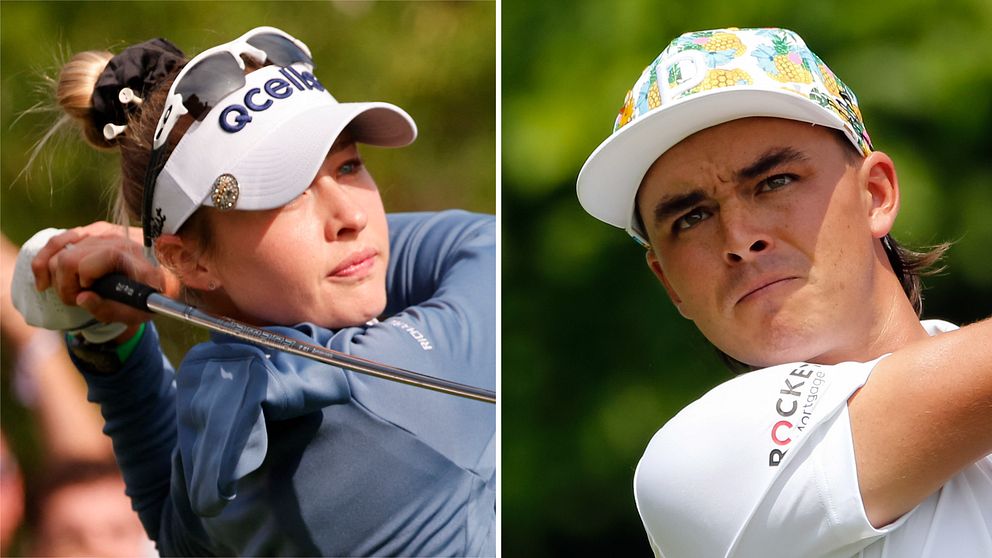 Nelly Korda och Rickie Fowler.