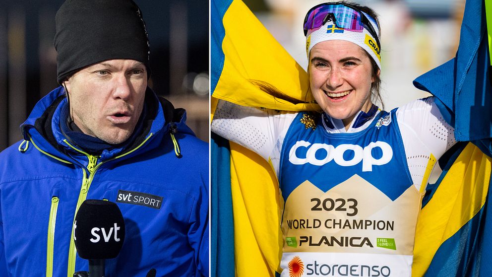 Längdskidor: Mathias Fredriksson om Ebba Anderssons VM-guld | SVT Sport
