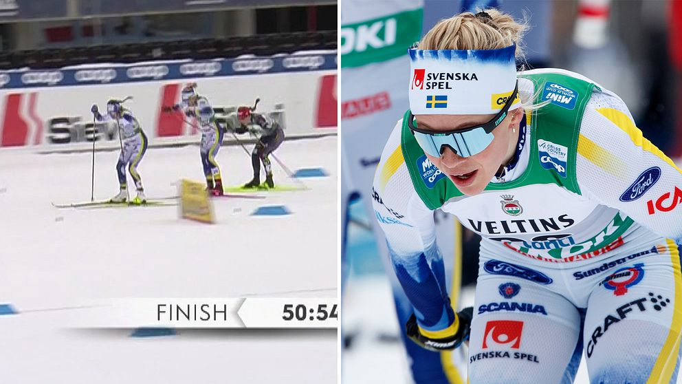 Jonna Sundling var snabbast av svenskorna på upploppet.