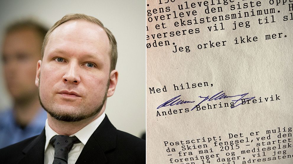 Brevet till SVT Nyheters reporter Andreas Björklund avslutas med ”Jag orker ikke mer”.