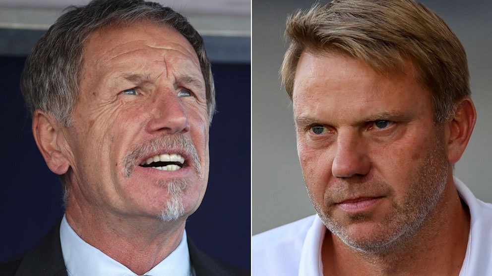 Stuart Baxter (tv) och Hasse Eklund (th) tar över tillfälligt.