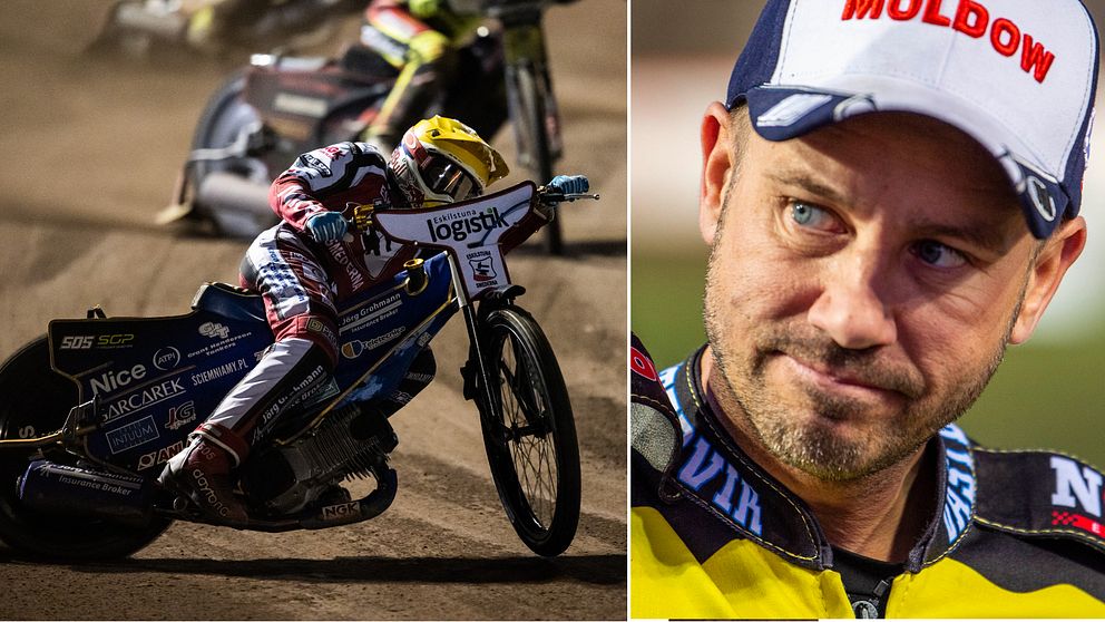 Nicki Pedersen kan komma att bli lösningen för Smederna. Till vänster är Smedernas Robert Lambert.