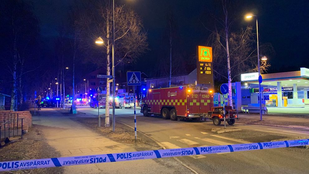 Bild på brandbekämpning