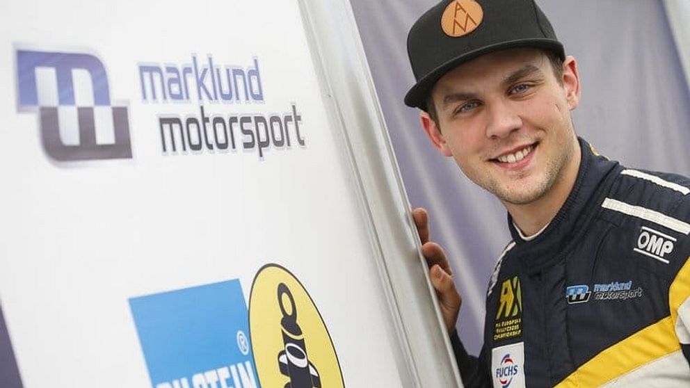 Anton Marklund tar EM-guld i rallycross.