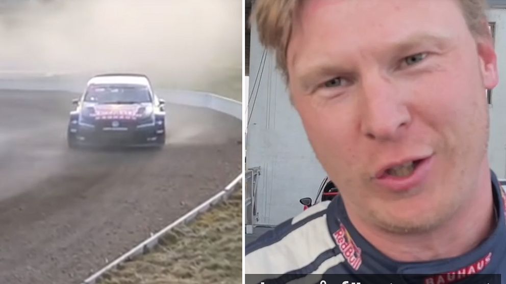 Johan Kristoffersson fick punktering: ”Körde i ett slag”